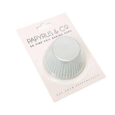 50 Pack White Foil Baking Cups - 50mm - The Base Warehouse