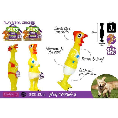 Vinyl Chicken Pet Toy - 23cm - The Base Warehouse