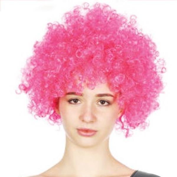 Hot Pink Afro Wig - The Base Warehouse