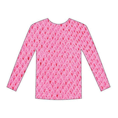 Pink Long Sleeve Fishnet Top - The Base Warehouse