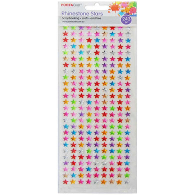 243 Piece Rainbow RhineStone Sheet Stars - The Base Warehouse