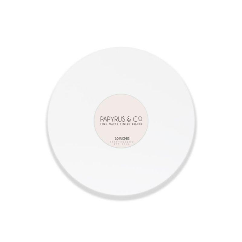 Matte White Masonite Round Cake Board - 25.5cm - The Base Warehouse