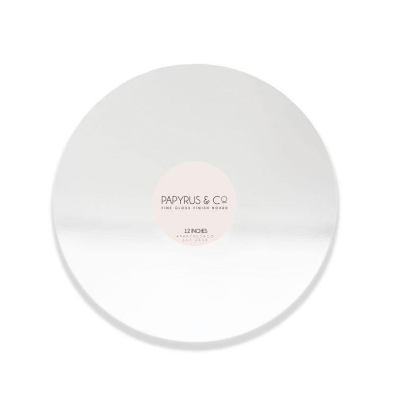 Gloss White Masonite Round Cake Board - 30.5cm - The Base Warehouse