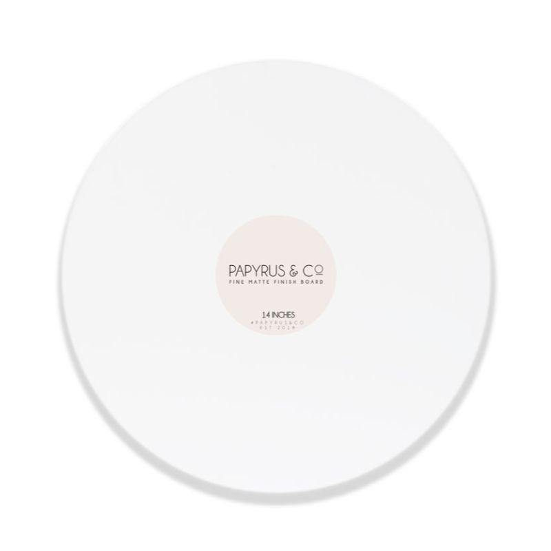 Matte White Masonite Round Cake Board - 35.5cm - The Base Warehouse