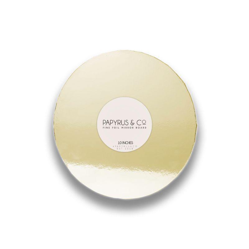 Gold Mirror Round Cake Board - 25.4cm - The Base Warehouse