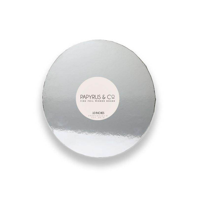 Silver Mirror Round Cake Board - 25.4cm - The Base Warehouse