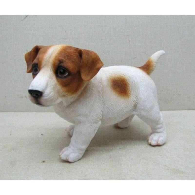 Brown & White Standing Russel Terrier - 22cm x 11.5cm x 16cm - The Base Warehouse