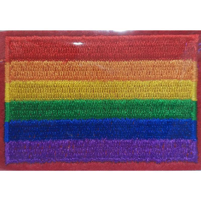Mardi Gras Flag Embroidery - 5cm x 8cm - The Base Warehouse