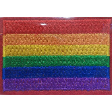 Mardi Gras Flag Embroidery - 5cm x 8cm - The Base Warehouse