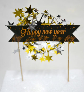 Happy New Year Double Cake Topper - The Base Warehouse