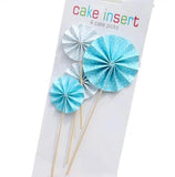 Load image into Gallery viewer, 4 Pack Paper Fan Cake Picks - The Base Warehouse
