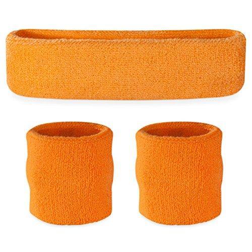 3 Pack Fluro Orange Sweat Bands - The Base Warehouse