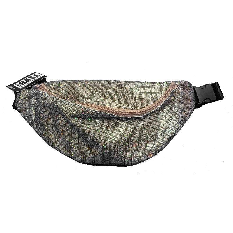 Sequin Gold Bum Bag - 32cm x 13cm x 6cm - The Base Warehouse