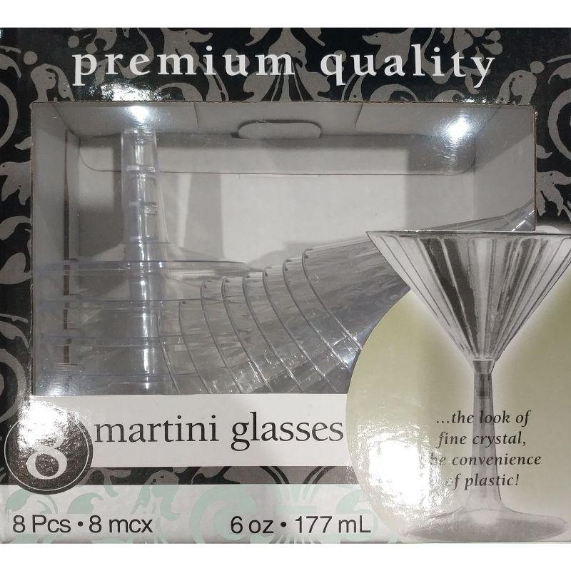 8 Pack Acrylic Martini Glass - 177ml - The Base Warehouse