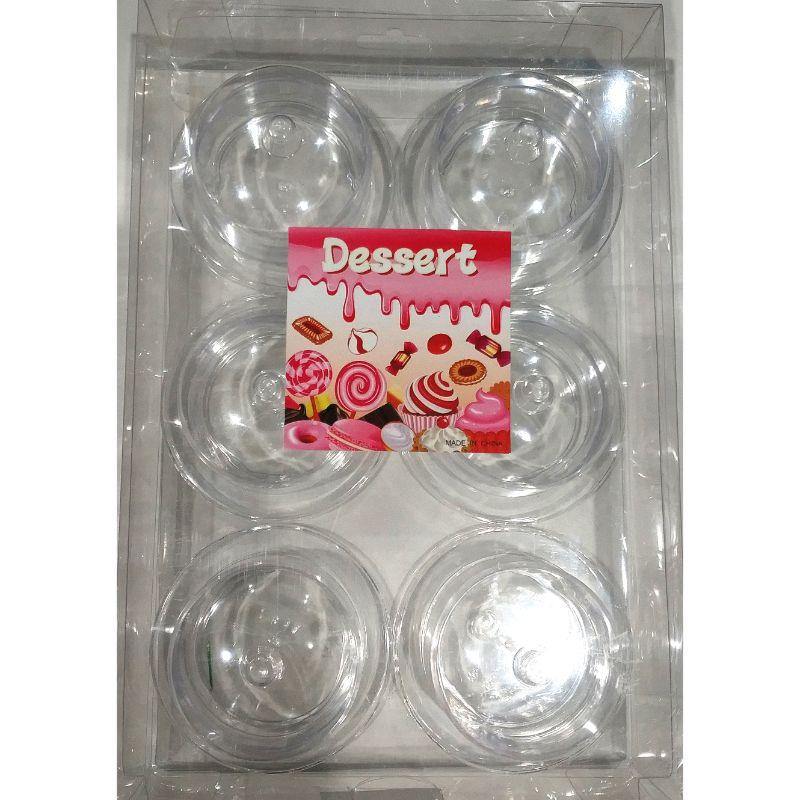 6 Pack Acrylic Cake Plate with Lid - The Base Warehouse