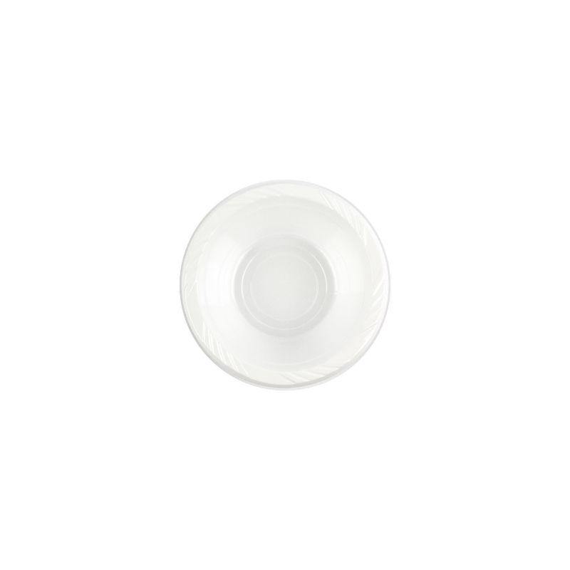25 Pack White Plastic Bowls - 12cm - The Base Warehouse
