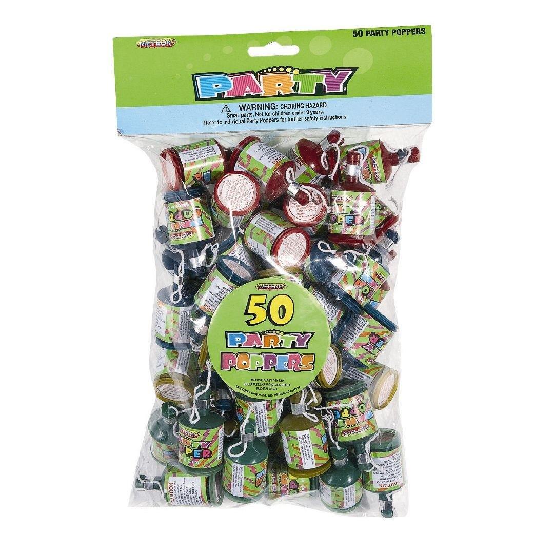 50 Pack NYE Party Poppers - The Base Warehouse