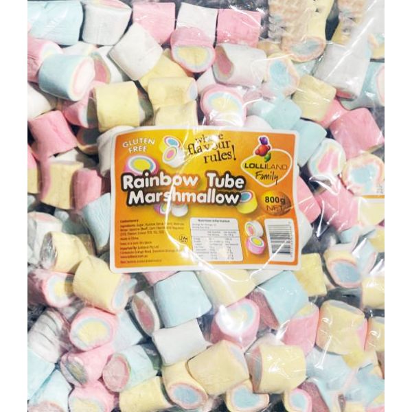 Rainbow Tube Marshmallow - 800g