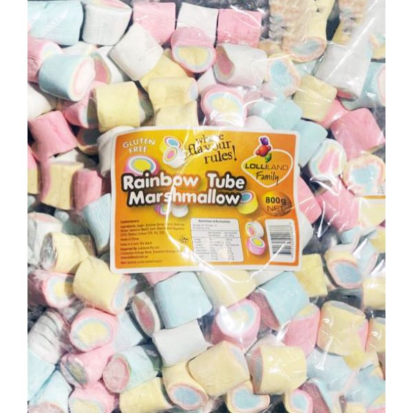 Rainbow Tube Marshmallow - 800g