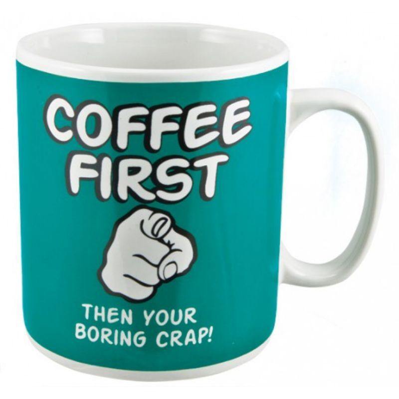 Coffee First Giant Coffee Mug - 11cm x 11cm x 12.5cm - The Base Warehouse
