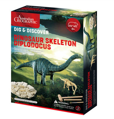 Australian Geographic Dig & Discover Dinosaur Skeleton Kit - Diplodocus