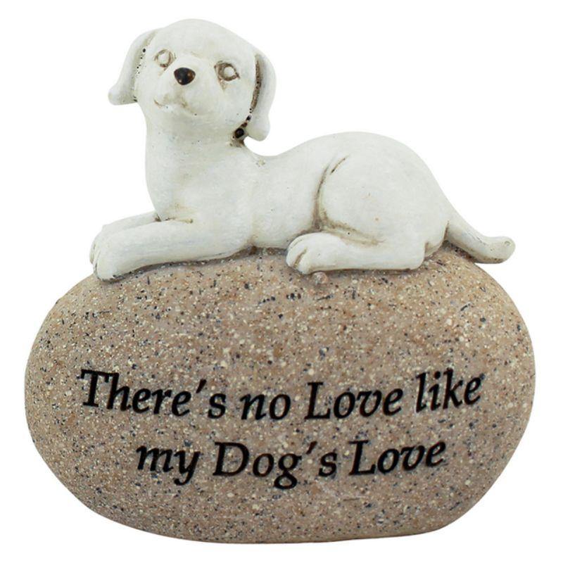 Laying Dog on Stone - 6.5cm x 3.5cm x 6cm - The Base Warehouse