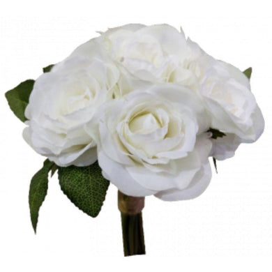 White Rose Bouquet - 24cm - The Base Warehouse