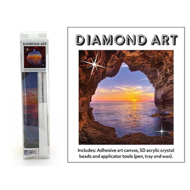 Diamond Art Kit 5D - Sunset Cave - 30cm x 30cm