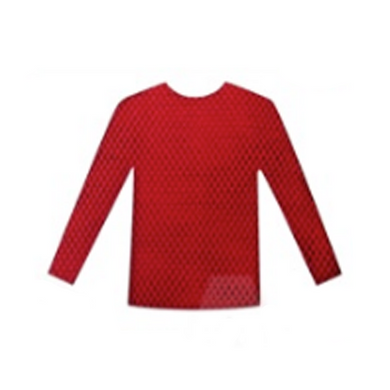 Red Long Sleeve Fishnet Top - The Base Warehouse