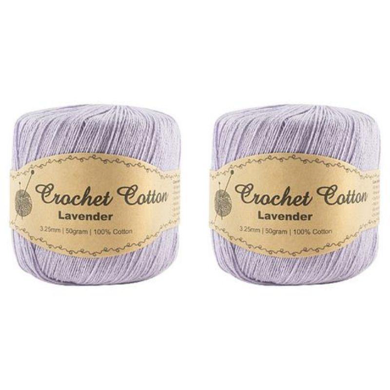 Lavender Crochet Cotton Ball - 50g - The Base Warehouse