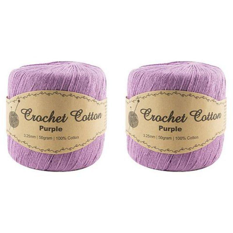 Purple Crochet Cotton Ball - 50g - The Base Warehouse