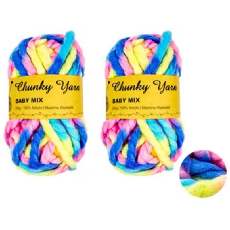 Baby Multi-Colour Chunky Yarn - 200g