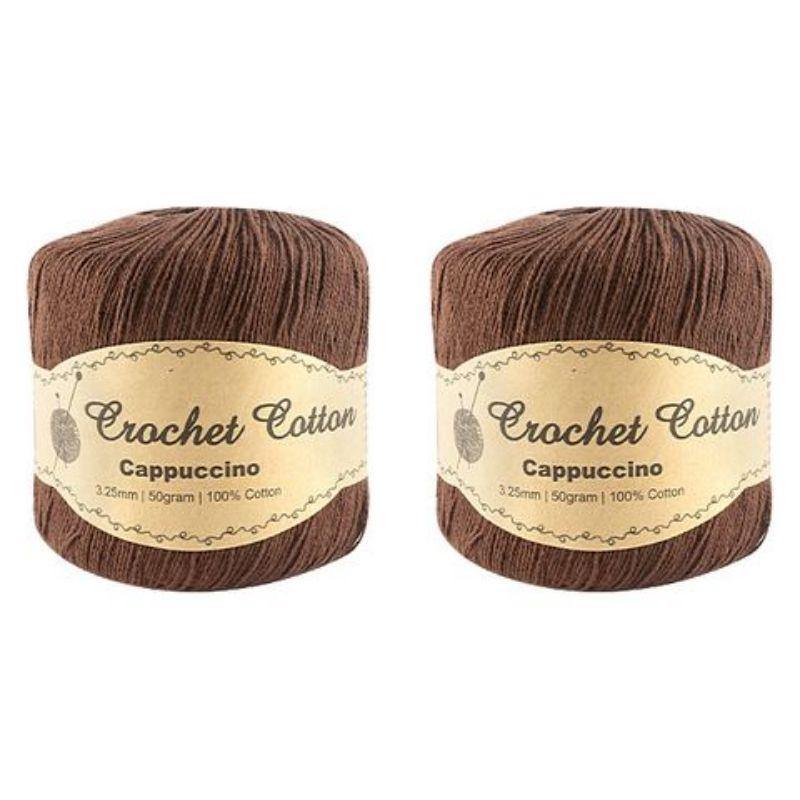 Cappuccino Crochet Cotton Ball - 50g - The Base Warehouse