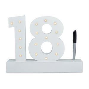 White 18th LED Signature Block with Marker - The Base Warehouse