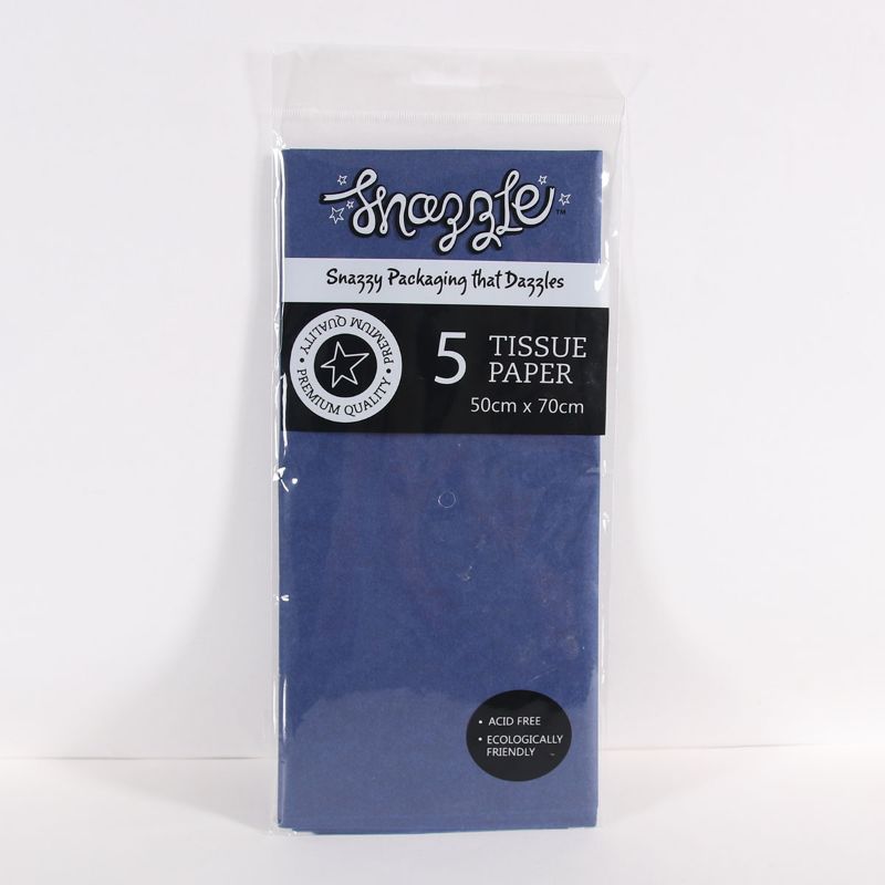 5 Pack Navy Blue Tissue Wrap - 50cm x 70cm