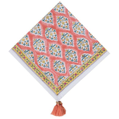 Traditional Hand Processed Coral Napkin - 45cm x 45cm - The Base Warehouse