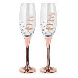 Load image into Gallery viewer, Mr &amp; Mrs Rose Gold Wedding Glasses
