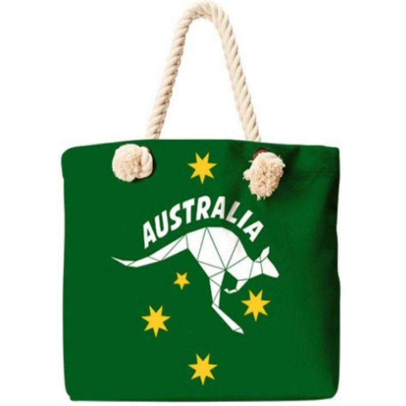 Green & Gold Australia Beach Bag - 50cm x 42cm x 15cm