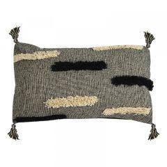 Grey/Black Simba Cotton Cushion - 40cm x 60cm - The Base Warehouse