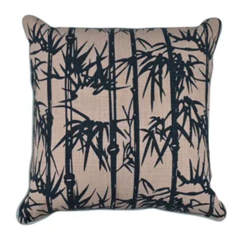 Pink/Navy Banbu Cotton Cushion - 50cm x 50cm
