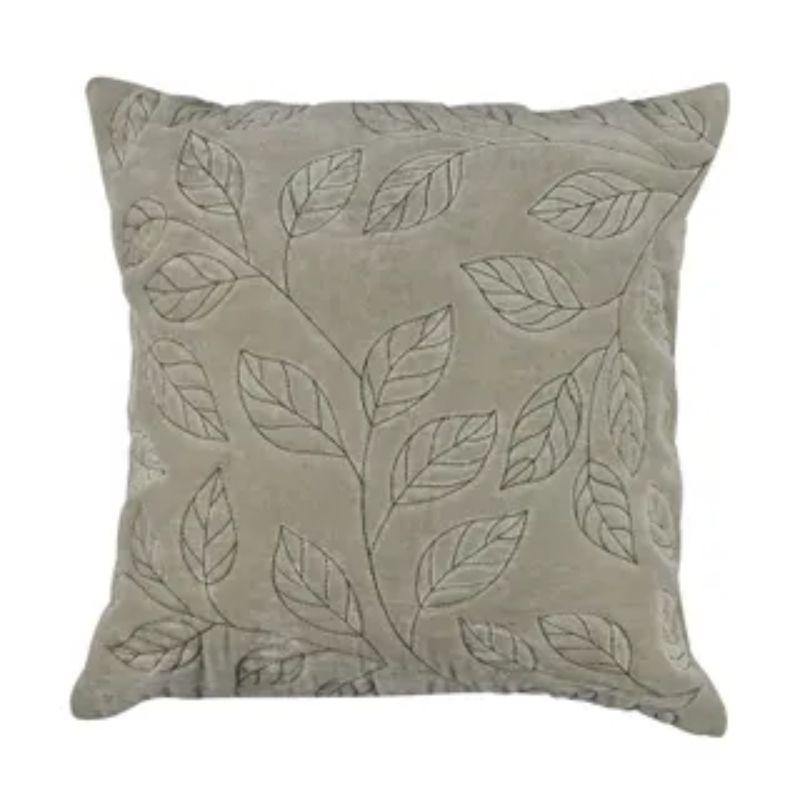 Sage Thea Velvet Stitch Cushion - 50cm x 50cm - The Base Warehouse