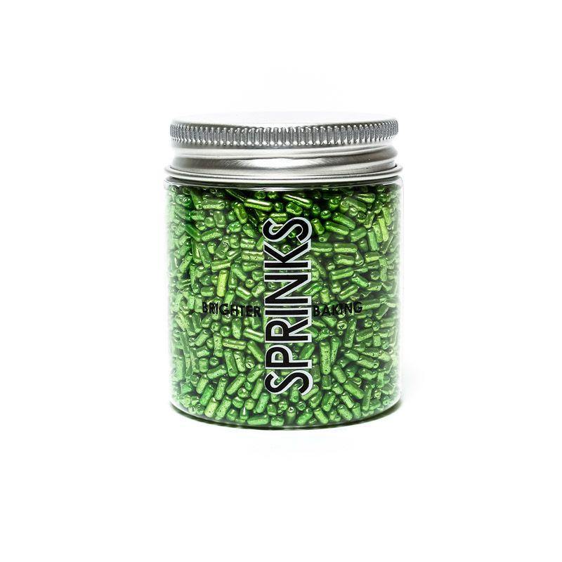 1mm Metallic Green Jimmies - 85g - The Base Warehouse