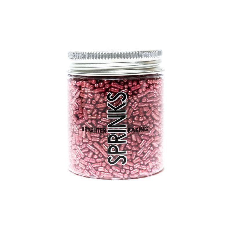 1mm Metallic Pink Jimmies - 85g - The Base Warehouse
