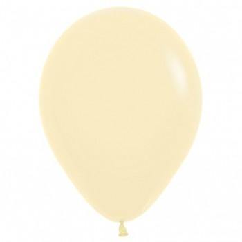 25 Pack Fashion Pastel Ivory Latex Balloons - 30cm