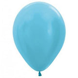 Load image into Gallery viewer, 25 Pack Satin Pearl Caribean Blue Latex Balloons - 30cm - The Base Warehouse
