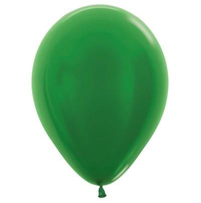 Sempertex 25 Pack Metallic Pearl Emerald Green Latex Balloons - 30cm