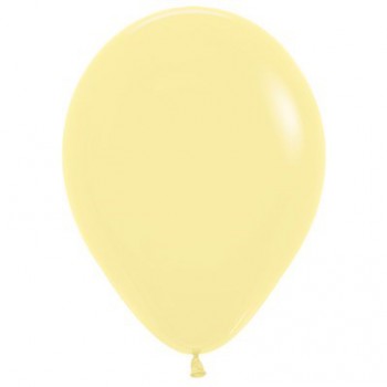 25 Pack Fashion Pastel Yellow Latex Balloons - 30cm