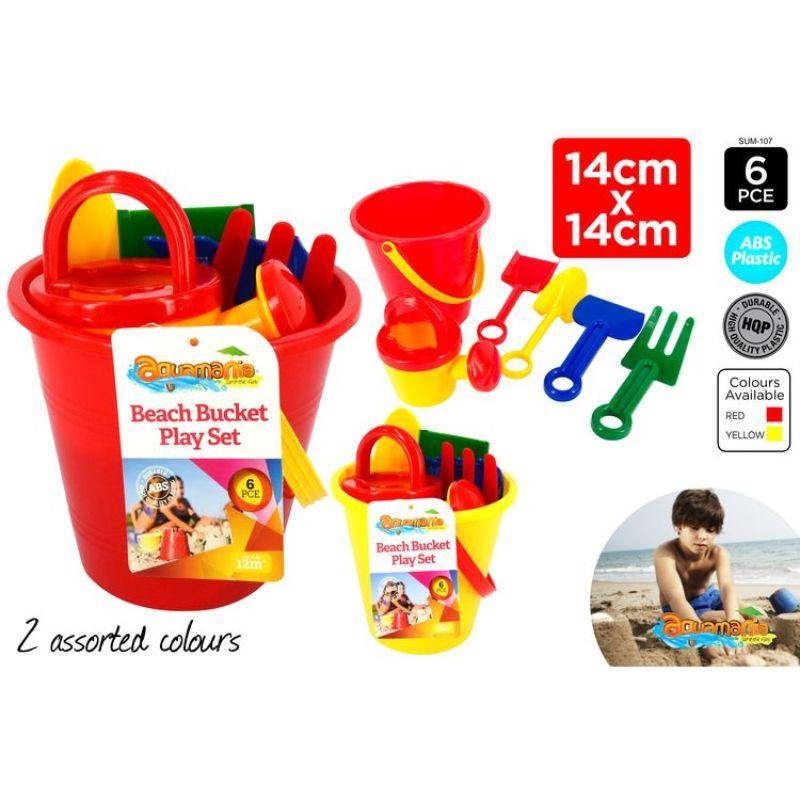 Beach Bucket Playset - 14cm