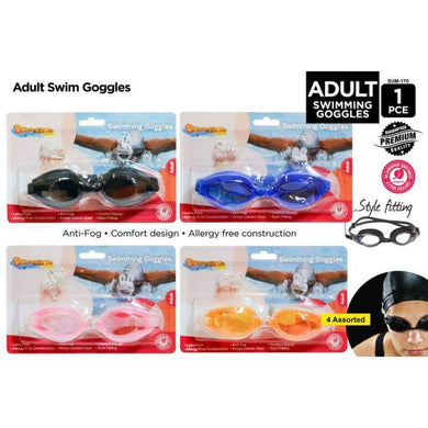 Adult Swimming Goggles with Nosepiece - The Base Warehouse