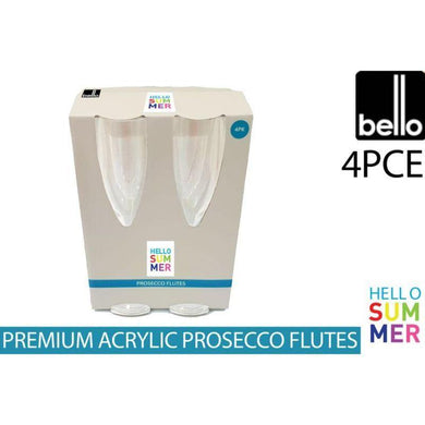 4 Pack Arcylic Processon Flutes - The Base Warehouse